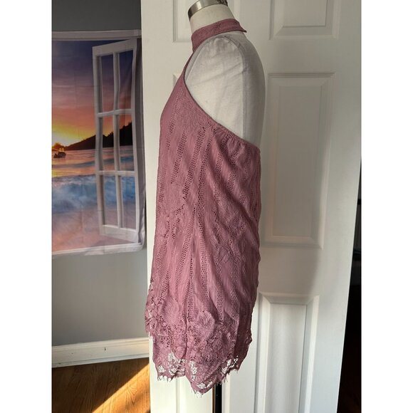 NWT No Boundaries pink lace halter dress XS - Picture 4 of 4